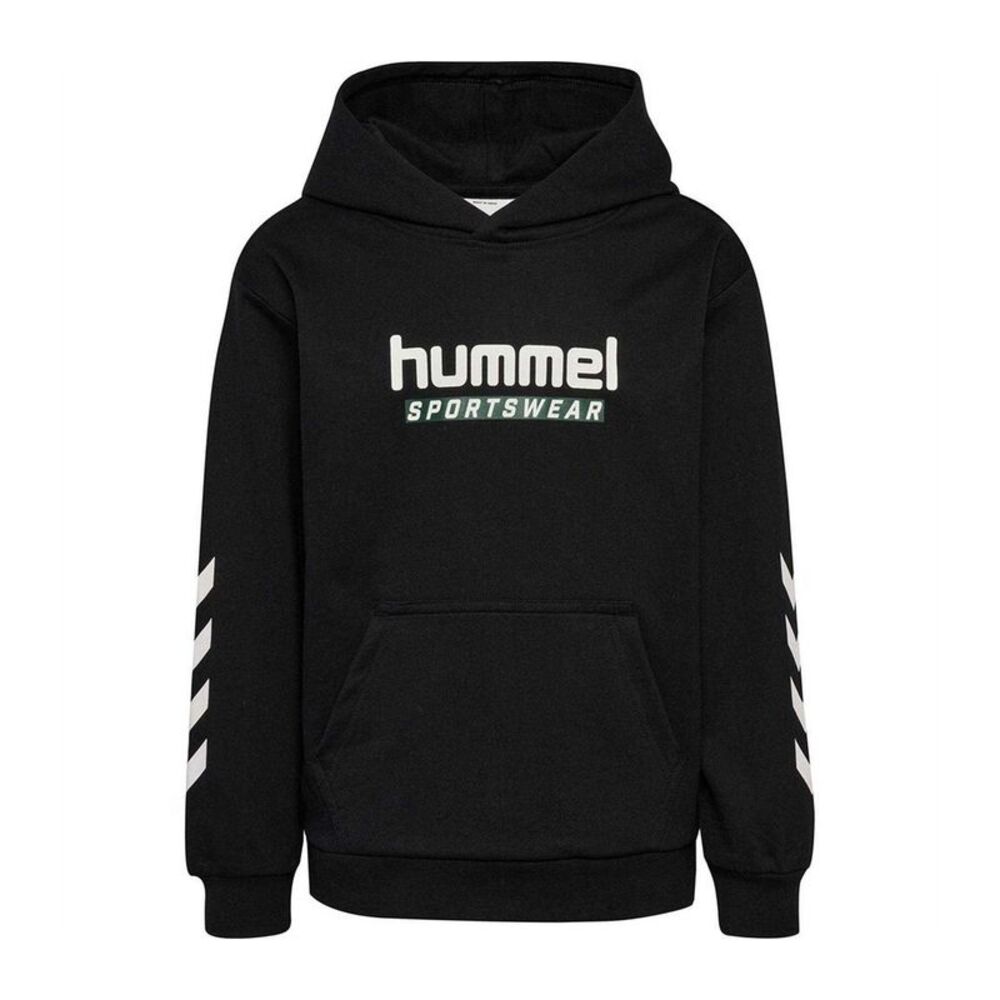 Hummel Childrens/Kids Logo Hoodie / Black/White